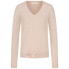 Basic V- Ausschnitt Pullover in beige