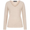 Farbe champagner 100% cashmere v- ausschnitt pullover eng tailliert geschnitten mit lang arm